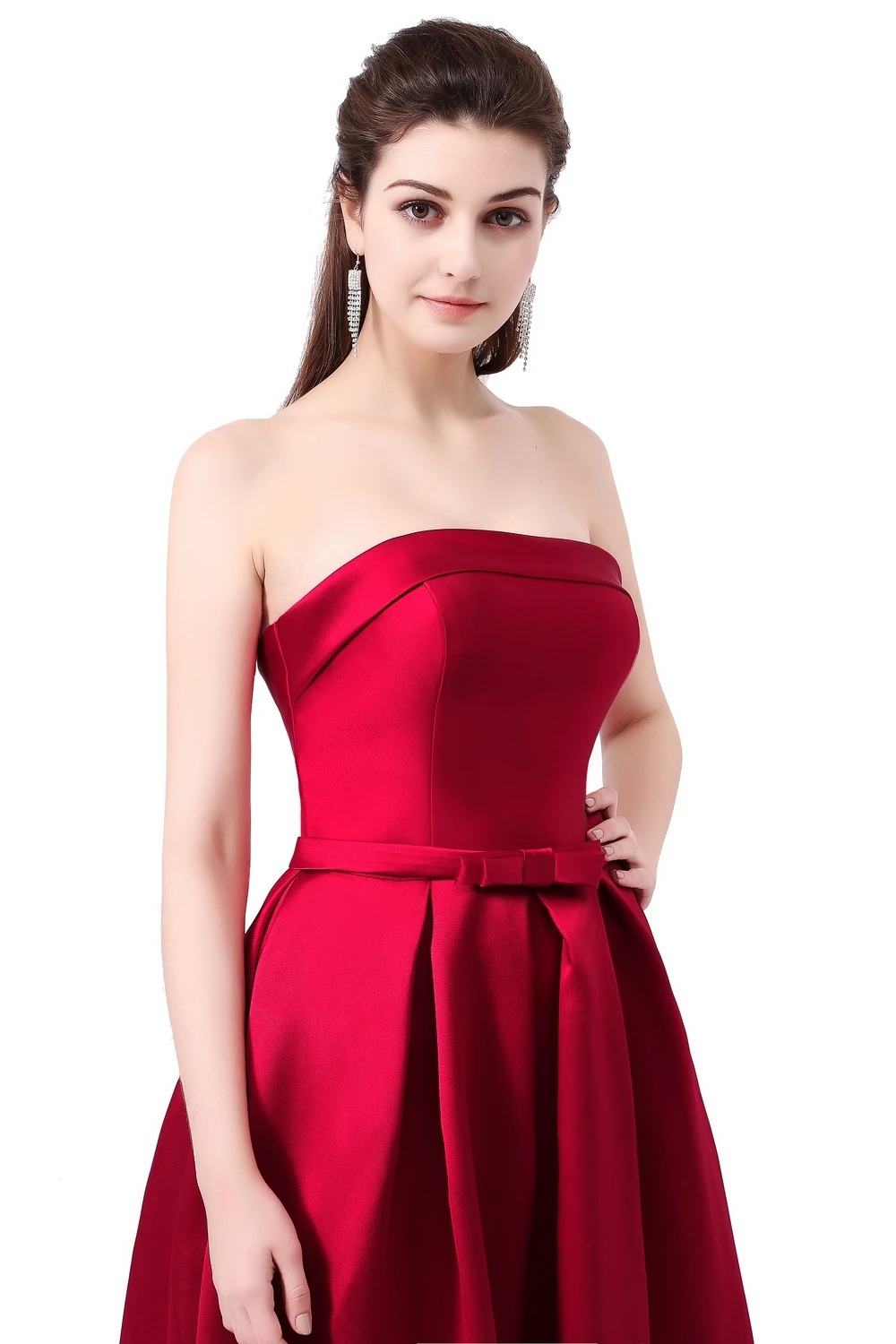 Vestido SSYFashion Formatura свадебное платье без бретелек без рукавов цвета красного вина Danni тонкое длинное платье для выпускного вечера на заказ вечерние платья