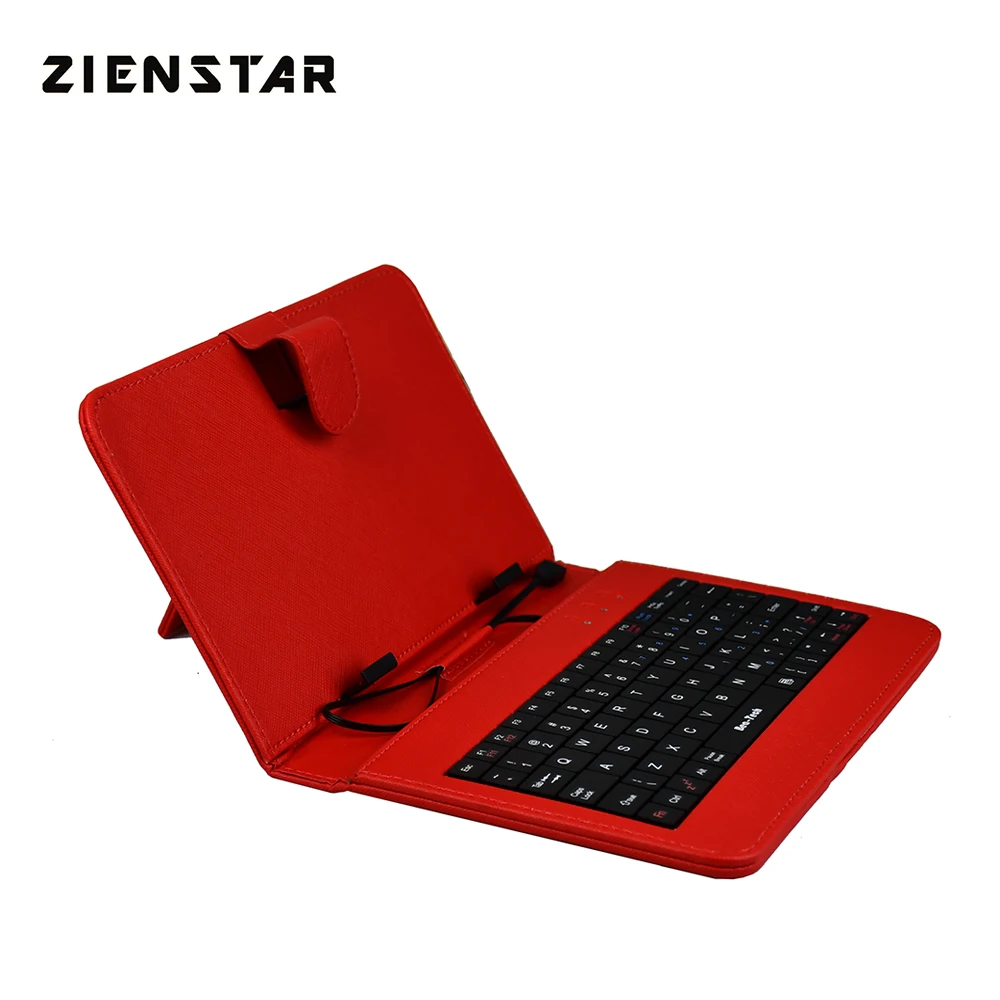 

Zienstar Mini Keyboard Case for 7inch Android Tablet PC Micro USB Keyboard with PU Leather Stand Case,English Letter