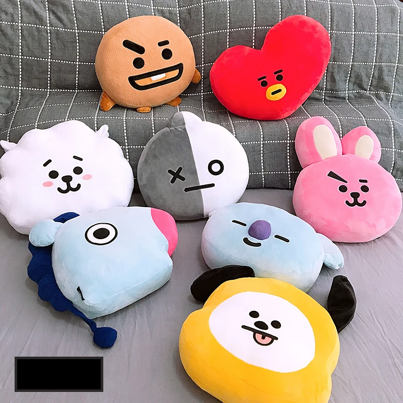 

35cm Original BTS BT21 Plush Pillows Kpop Bangtan Boys Bt21 Warm Bolster TATA VAN COOKY CHIMMY SHOOKY KOYA RJ MANG Cushion Dolls