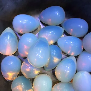 

Natural Semi Gemstone Jade Egg Crystal Stone Massage Ball Chakra Healing Yoga Exercise Eggs Train Pelvic Muscles Stone Ornament