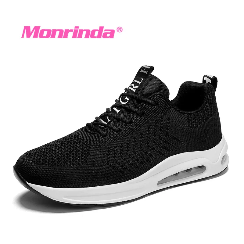 Nuevas zapatillas de deporte de aire para mujer, zapatos transpirables para mujer, zapatillas de deporte, almohadón de altura creciente, zapatillas para mujer, deporte 7,5