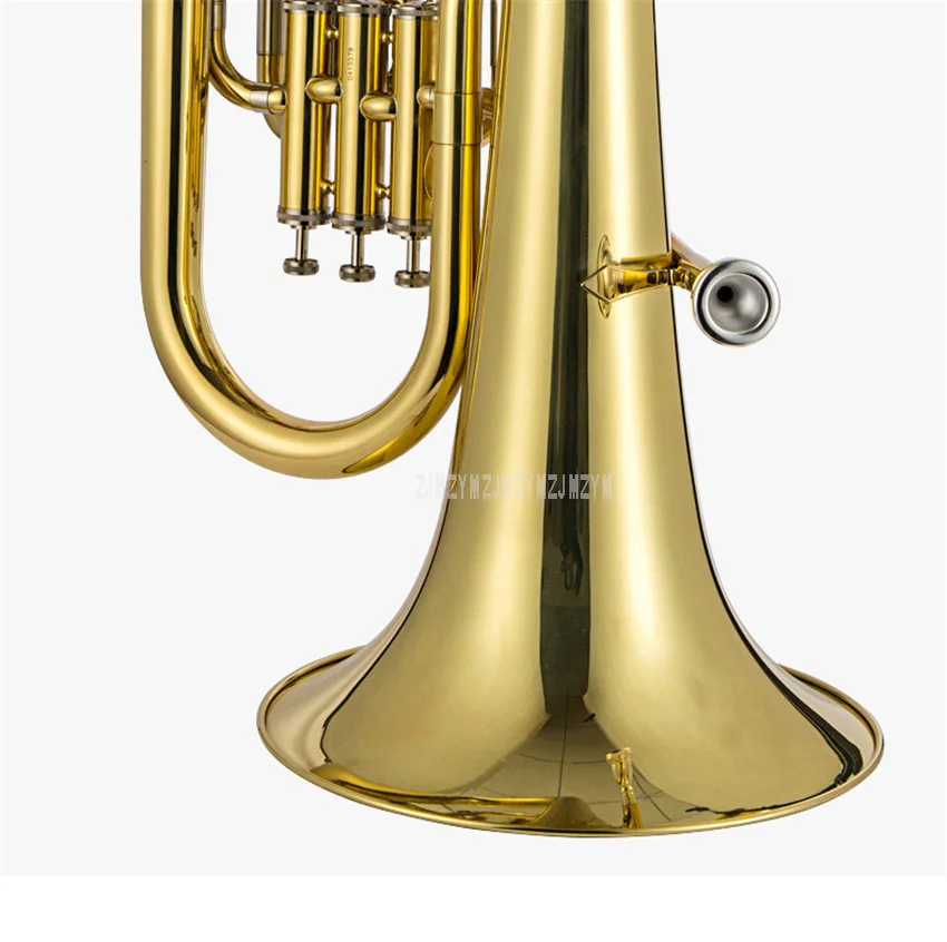 Профессиональный euphonium 3 прямой ключ Bb бас французский Рог золото Lacque Труба латунь материал Музыкальные инструменты JBEP-1180