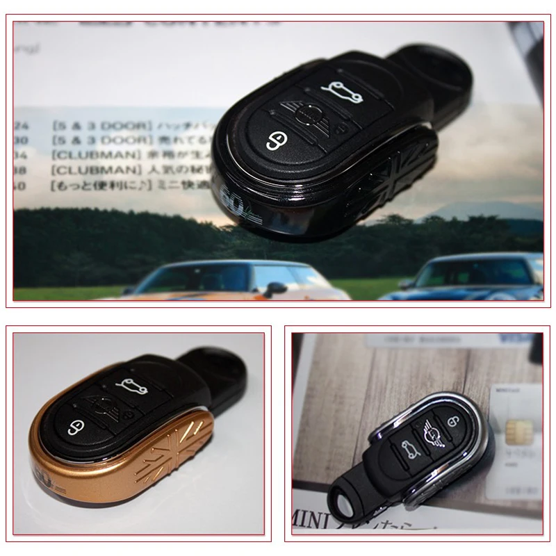 

ABS 60th Style Car Key Cover For 60th mini cooper key cover keycase key chain For mini cooper F55 F56 F57 F54 F60 ABS Material