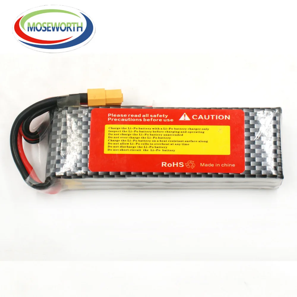 MOSEWORTH 3S 11,1 v 2200mAh 25C RC Lipo батарея для вертолета автомобиля лодки квадрокоптера батарея Акку