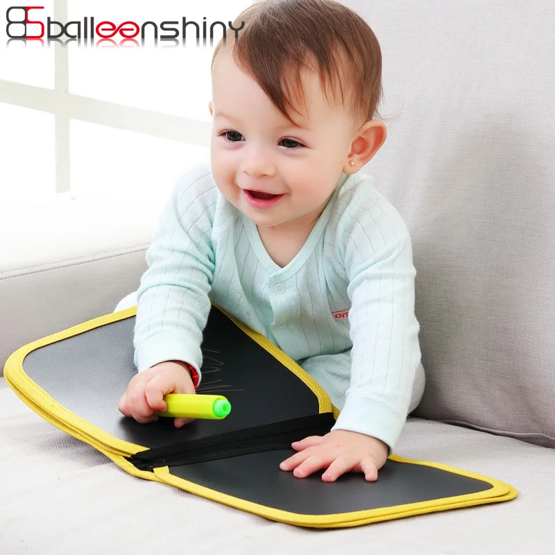 

BalleenShiny Drawing Board Toys Baby Early Education Funny Creative Coloured Chalk Canvas Book Doodle Board Blackboard Kids Toys