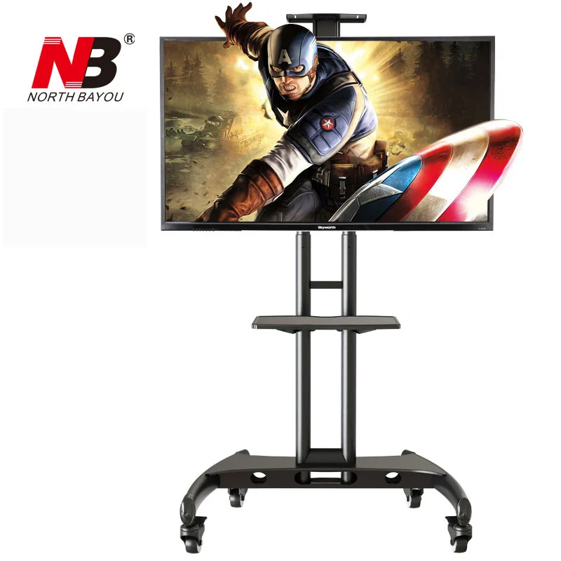 

Super Quality NB AVA1500-60-1P Mobile TV Cart 40"-60" Flat Panel LED LCD Plasma TV Stand With Camera Tray and AV Shelf