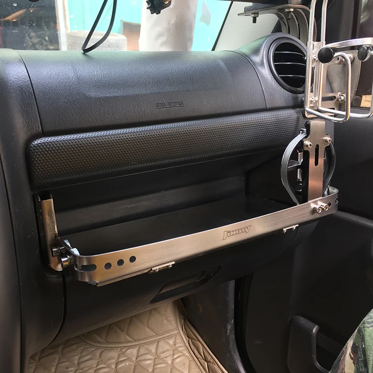 

Stainless steel Cup holder glove compartment stand luggage bracket plate for SUZUKI Jimny