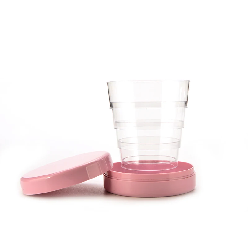 Taza plástica portable viajar camping agua plegable al aire libre portable plegable creativo vidrio beber retráctil Tazas