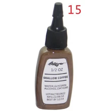Темно-зеленый свет кофе цвета, Перманентный макияж, пигмент, профессиональное коричневое 15 мл/бутылка(1/2 OZ) косметические чернила для татуировки краски для лица губ для бровей 5 шт./лот