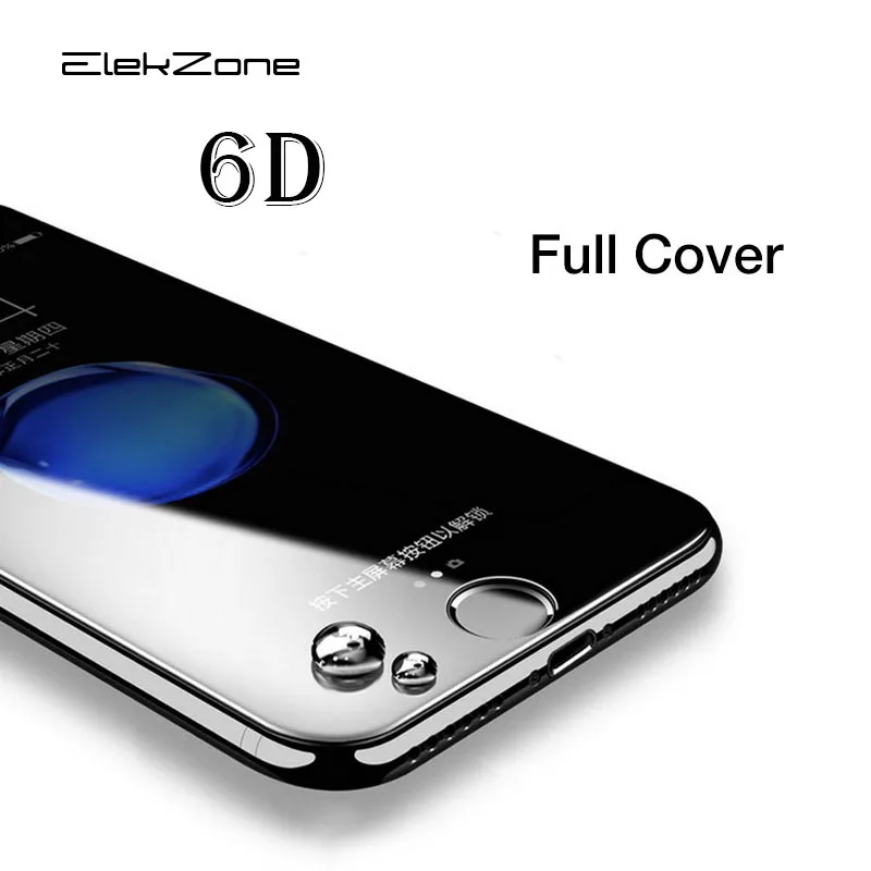 

New 6D View Glass For iPhone 7 Screen Protector 6D Glass For iPhone 7S Tempered For IPX Protector Full Cover 7PLus Case Cover
