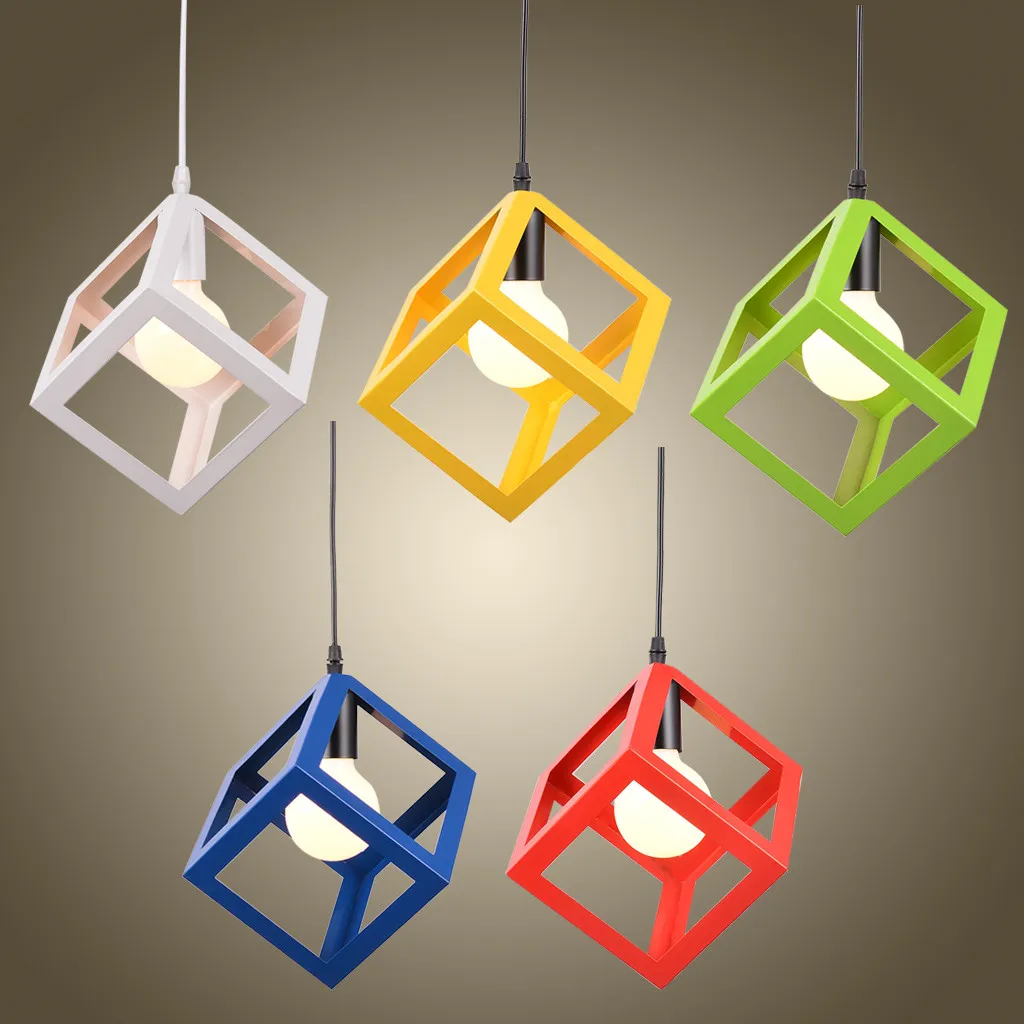

Nordic Style Home Hanging Decorative Frame Creative Chandeliers Modern Minimalist Iron Bar Restaurant Lamp Hanger