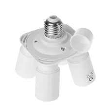 Популярные 3/4 E27 светильник цоколь сплиттер адаптер фотографии Основание светильника для софтбокса