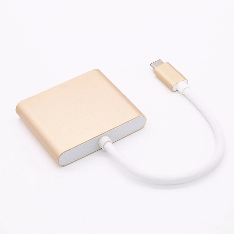 Trumsoon Type C USB-C to HDMI USB-C USB3.0 Converter USB3.1 HUB Adapter Extender 1080P for Macbook 12' Chromebook Pixel TV Trumsoon Type C USB-C to HDMI USB-C USB3.0 Converter USB3.1 HUB Adapter Extender 1080P for Macbook 12' Chromebook Pixel TV