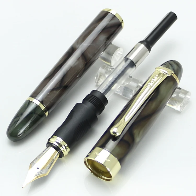 JINHAO X450 широкий 18KGP перьевая ручка зеленые мраморные канцелярские принадлежности Школьные и офисные ручки