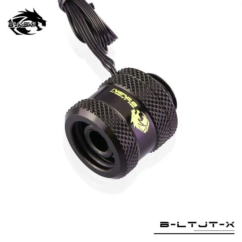 Bykski Черно серебристые фитинги G1/4 &quot14 мм с жесткой трубкой RGB адаптер водяного