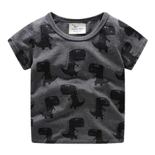 Летние хлопковые футболки для мальчиков детская одежда с динозаврами с принтом животных детская одежда для мальчиков футболки детские топы Для детей, на лето Одежда