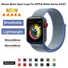 Тканые спортивные часы с нейлоновым ремешком 44 мм 40 мм для Apple Watch 4 Tahoe Синий тканевый ремешок 42 мм 38 мм браслет для Iwatch 2