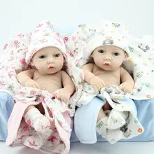 Boy and Girl 10″ Lifelike Reborn Bathing Baby Alive Twins Waterproof Vinyl Doll Real Look Toys Gift
