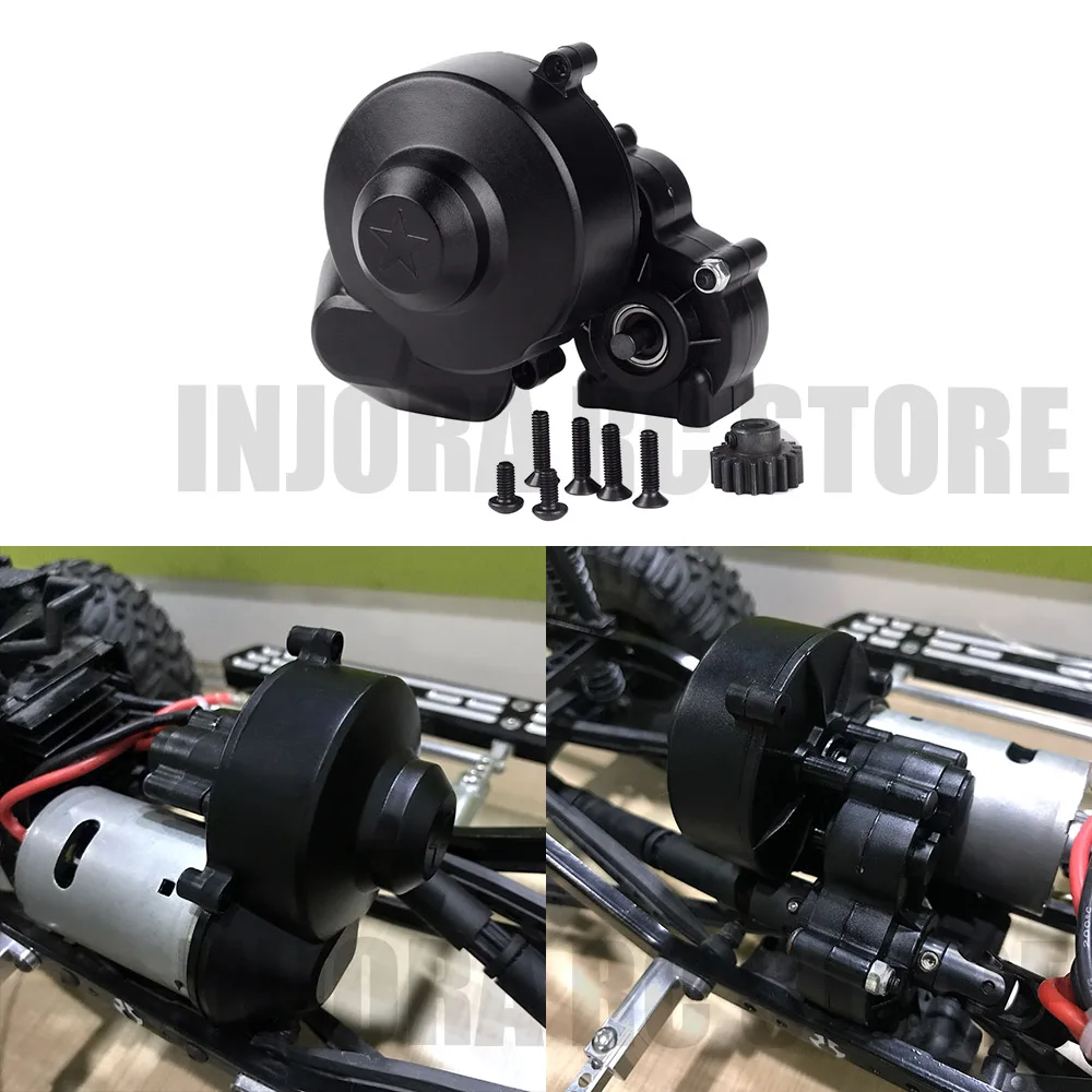 Чехол Пластиковый черный с коробкой передач для 1/10 RC автомобилей Axial SCX10 II 90046 90047 1