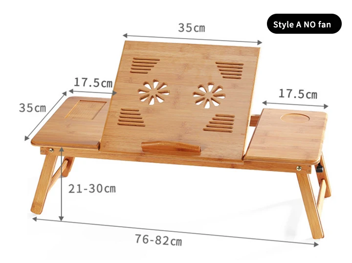 SUFEILE негабаритный стол для ноутбука складной портативный компьютерный настольный домашний простой обеденный столик деревянный офисный простой стол для учебы - Цвет: XL Style A NO fan