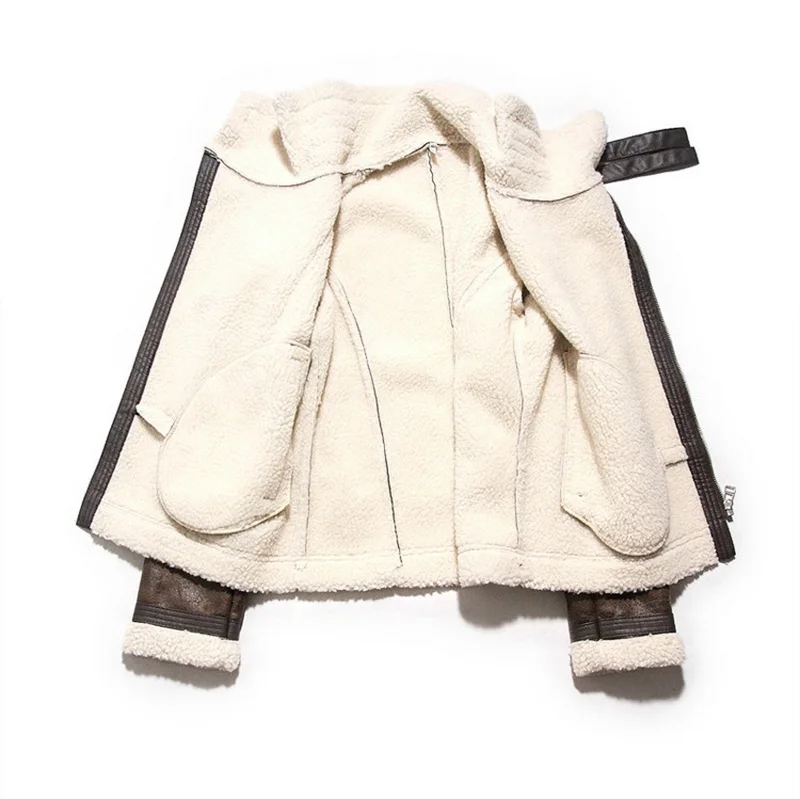 suede leather faux lamb leather lining coffee 07