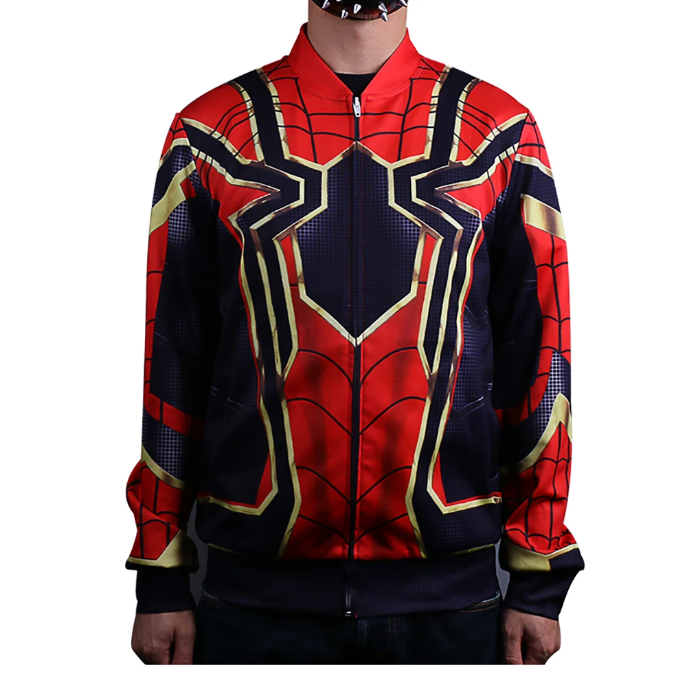 Толстовка с капюшоном и героями мультфильмов мстители Infinity War Человек паук для