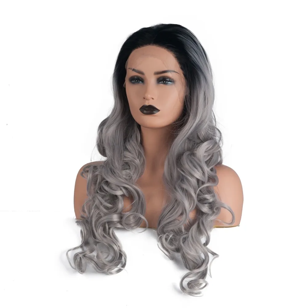 ombre grey lace front wigs (2)