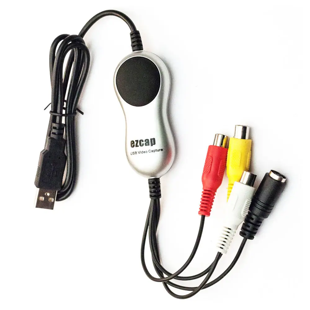 

USB 2.0 Video Capture V8 Hi8 DVD VHS DVR Adapter Recorder Converter Analog Video Audio to Digital for Windows 10 8.1 7