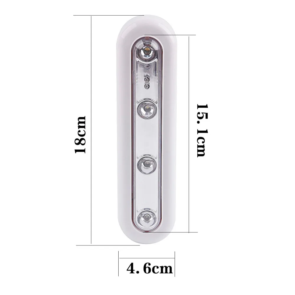 Smart светодио дный 4 LED s настенный движения лампа беспроводной батарея светодио дный питание светодиодный сенсорный сенсор ночник для дома