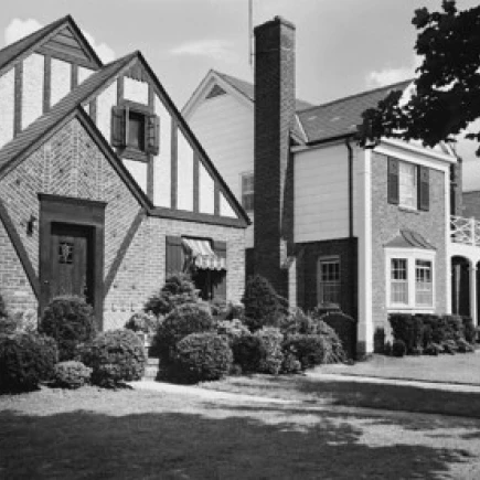 Lawn in front of houses  Flushing  Queens  New York  USA Poster Print (24 x 36)