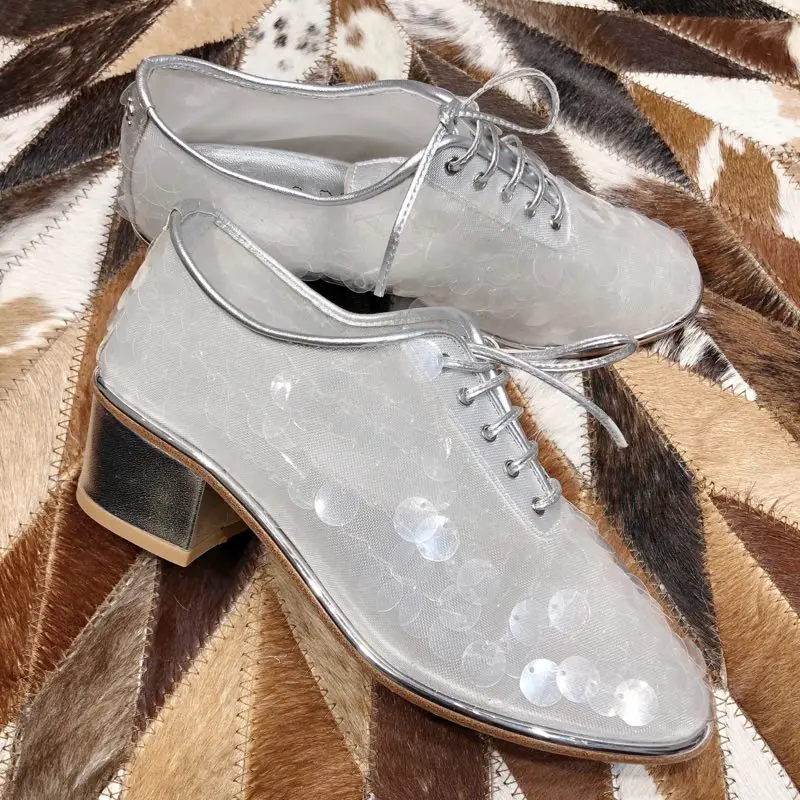 shiny wedding shoes