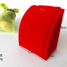 Портативный Красный Гладкий кулон ожерелье украшения на шею Дисплей Подставка держатель стойка-кейс для золотых ювелирных изделий шоу случае Органайзер