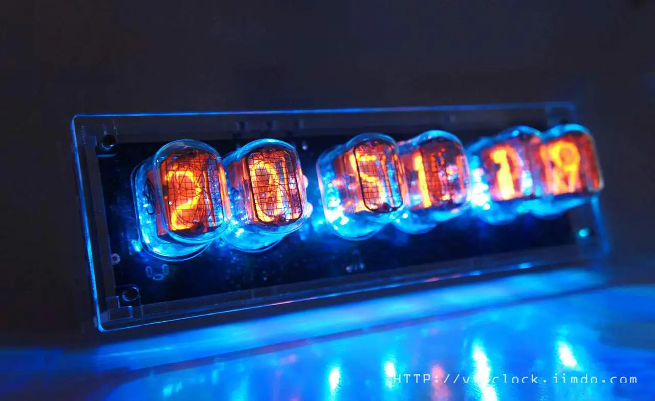 

USB Double Colon Plate -IN-12 Glow Tube Clock - Pluggable - Hand Switch