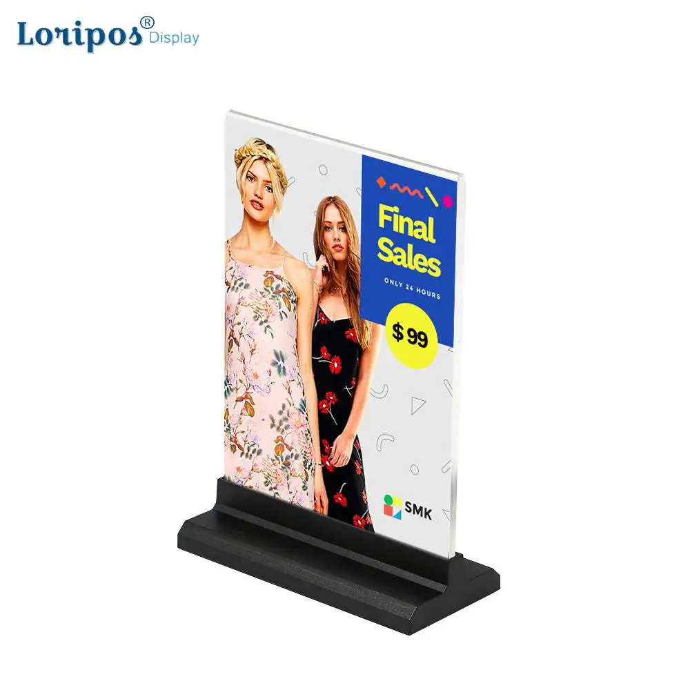 

Acrylic Photo Frame A6 10X20cm Label Holder Desk Sign Frame Menu Stand Advertising Poster Photo Frame A5 Picture Display Holder