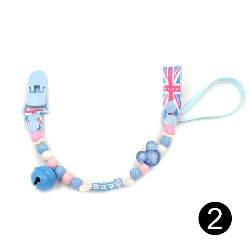 Bell Cartoon pacifier chain Baby Pacifier Clip for Nipples Cute Infant Teeth Dummy Chain for Children Baby Pacifier Clip B0650