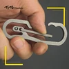 TiTo titanium alloy out-of-shape EDC keyhook outdoors Keychain Hang Buckle Quickdraw Multi - Functional Key Ring Gift ► Photo 2/6