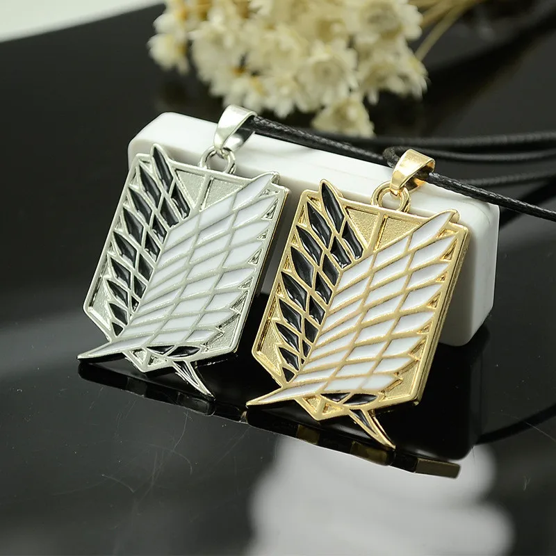 

Free Shipping Animation Attack on Titan Necklace Wings of Liberty Pendant Necklace Cosplay Jewelry Wholesale 24pcs/lot