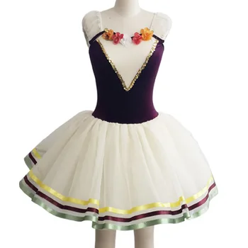 

Embroidered Dance Dress Real Sale Girl Dress Kids Ballet Dress Costumes Bubble Short-sleeve Leotard Costume Performance Wear