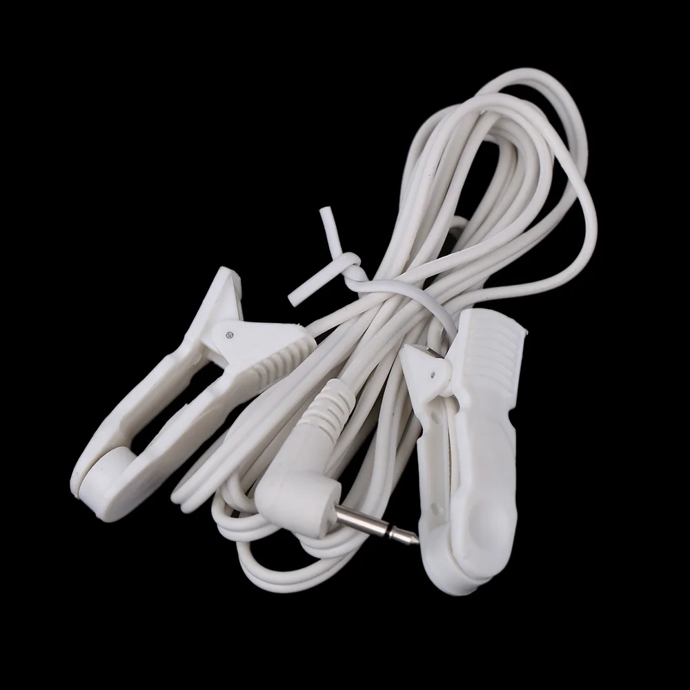 

2.5mm Cables For Pulse Therapy Massage Machine Lead Wires Connecting Cables With 2 Ear Clips Digital TENS Massage Machine