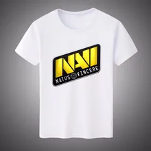 2017 New Summer Men Women DOTA 2 NAVI Game Team Casual Top Tees White Modal T-shirt Short-sleeved Shirt