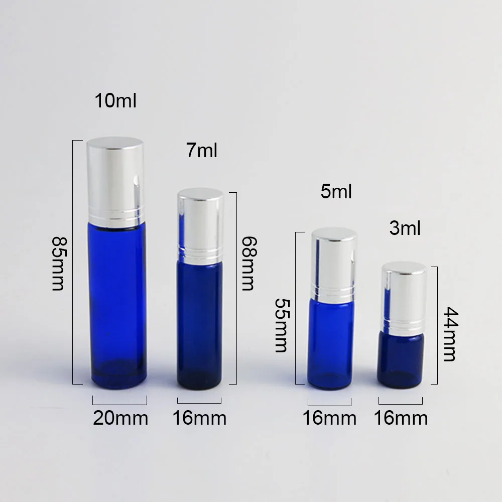 24x3 мл 5 мл 7 мл 10 мл пустой рулон на бутылках эфирное масло бутылки маленькие синие стеклянные эфирные масла роликовые бутылки или образцы