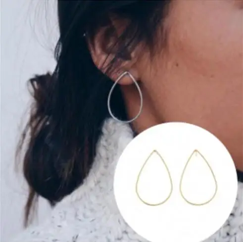 

E 1387 European and American geometric elements, water droplets, minimalist, personalized earrings, female exaggerated jewelry a