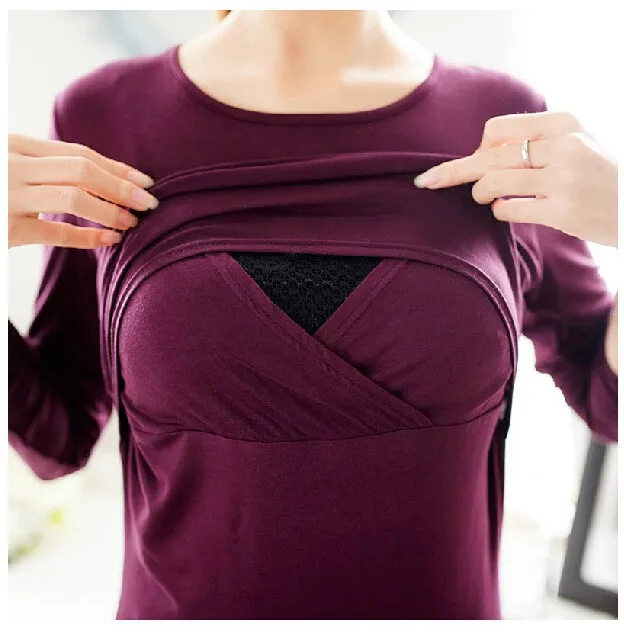 Women Maternity Nursing Clothes Breast Feeding Mommy Undershirt