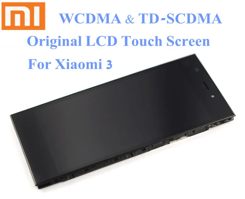 

WCDMA & TD-SCDMA Original Xiaomi 3  LCD Display Touch Screen Digitizer Assembly + Frame/Bezel Xiaomi3 M3 Mi3 5.0 Inche 1920x1080