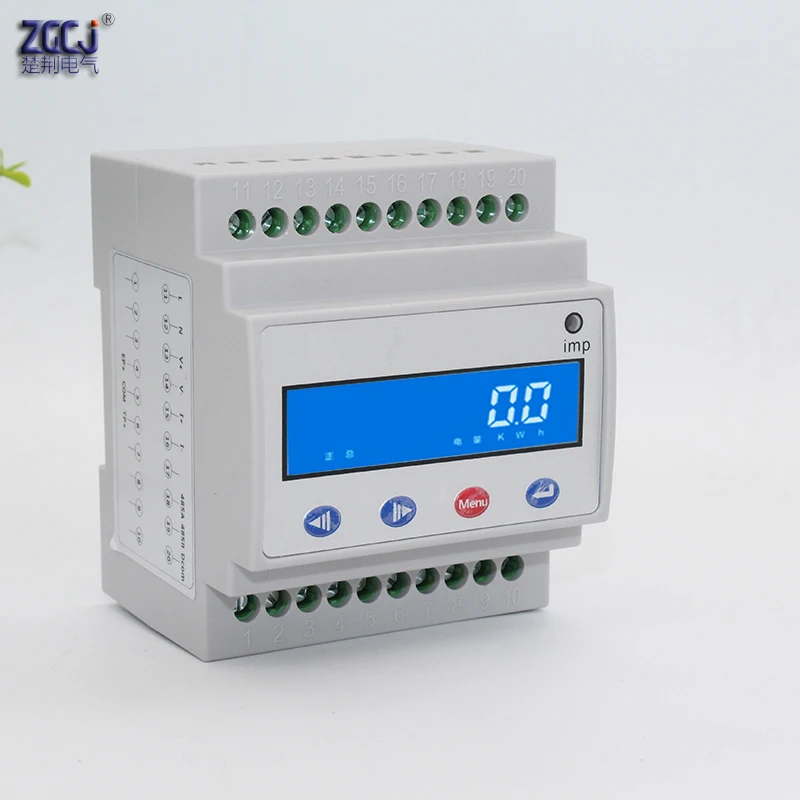 charging pile DC 0 1000V 100A Din type DC energy meter solar