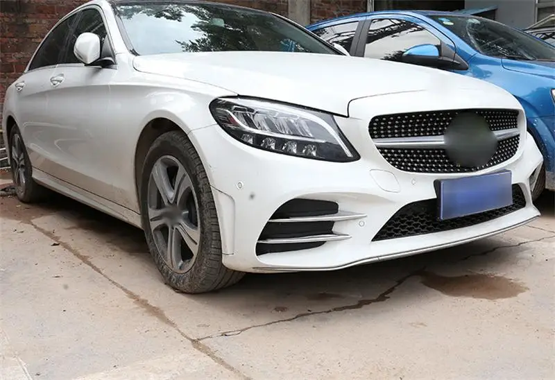 Автомобильный Стайлинг для Mercedes Benz C Class W205 C180 C260 передняя противотуманная фара решетка рейки авто фары крышка наклейки отделка авто аксессуары