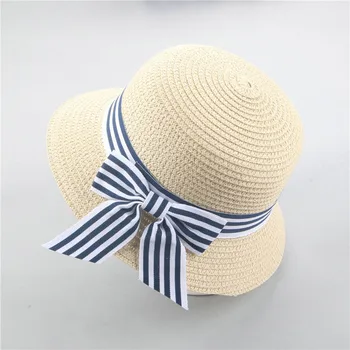 

Summer Baby Hat Cap Children Breathable Strip Straw Hat Kids Hat Boy Girls Hats Children Summer Beach Panama Hat Kids Straw Cap