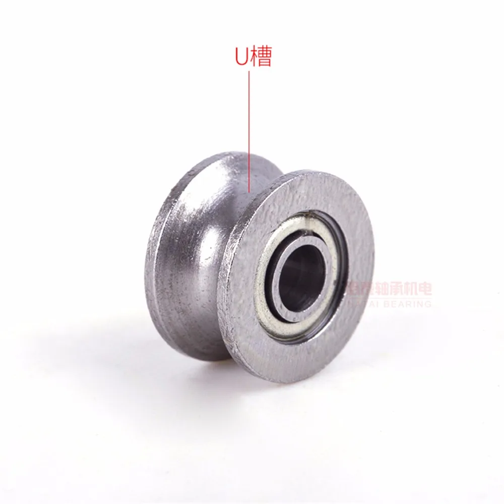 

50pcs U604ZZ 604UU 4x13x4mm U Groove Deep Groove Ball Bearings Guide Pulley Bearing Wheel