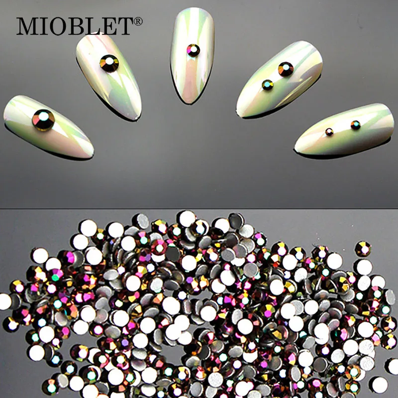 

New 1 Pack Multi-size 300pcs SS6-SS20 Rainbow Nail Rhinestones 3D Laser Colorful Crystal Gems DIY Flat Back Glitter Glass Stones