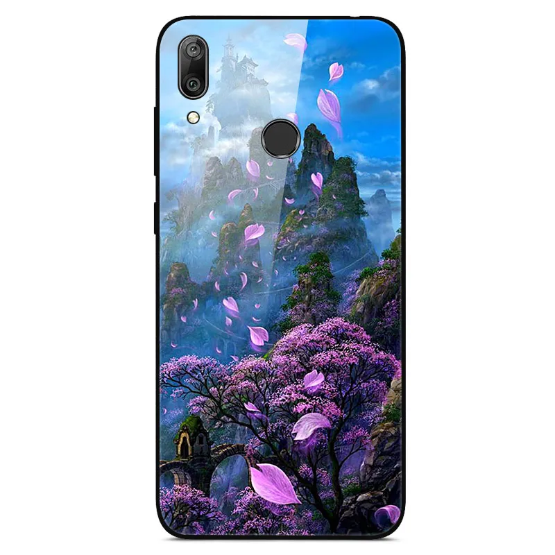 37 Для huawei Y7 чехол Чехол из закаленного стекла для телефона для huawei Y7 Prime черный ТПУ Бампер Защитный чехол для huawei Y7 - Цвет: 37